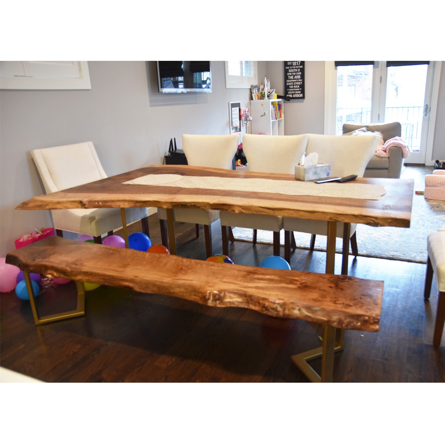 Product image 1: Black Walnut Live Edge Dining Table with Single Slab