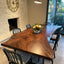 Dining Table with Black Walnut Single Slab and Live Edge