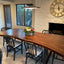 Dining Table with Black Walnut Single Slab and Live Edge