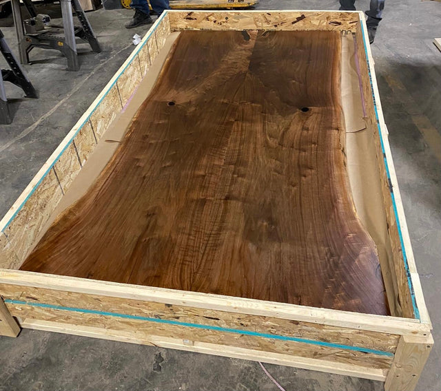 Black Walnut Book Matched Live Edge Dining Table