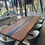 Black Walnut Live Edge River Epoxy Dining Table