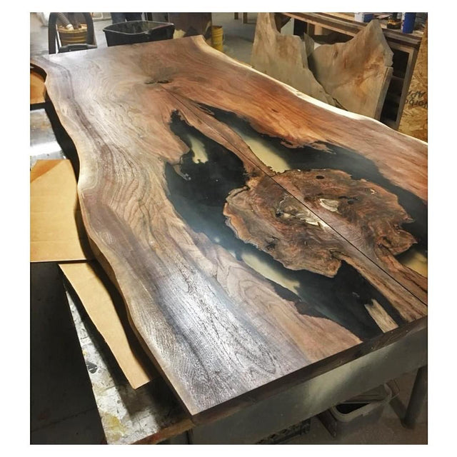 Black Walnut Book Matched Live Edge Dining Table