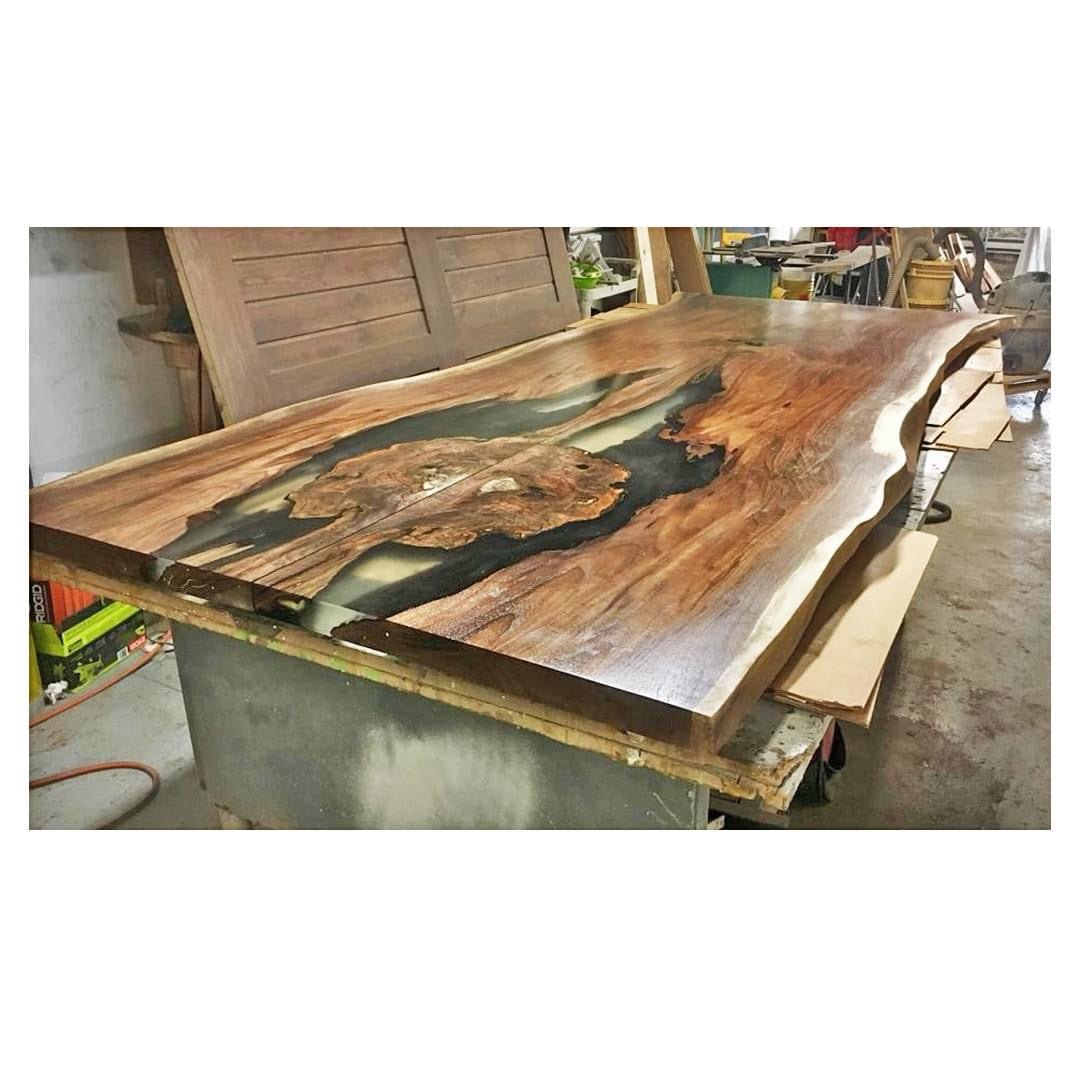 Product image 2: Black Walnut Book Matched Live Edge Dining Table