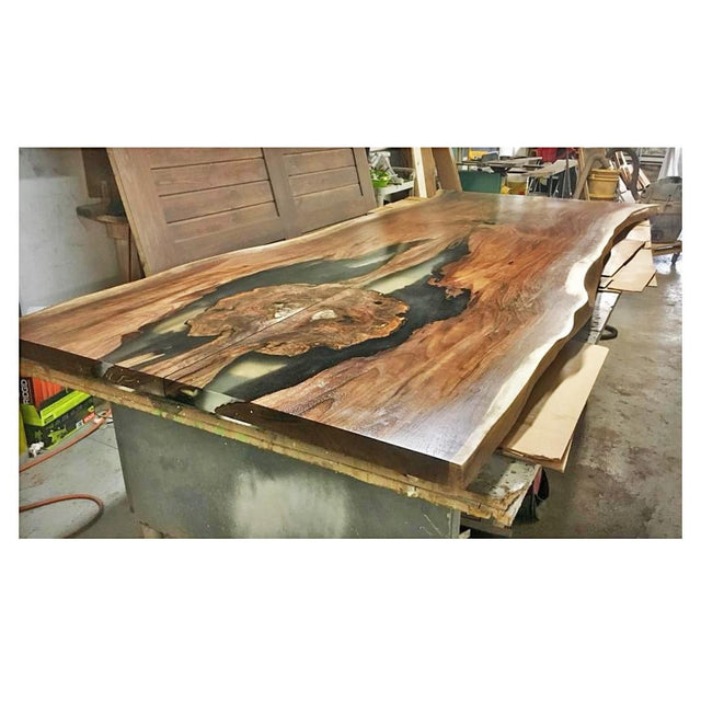 Black Walnut Book Matched Live Edge Dining Table