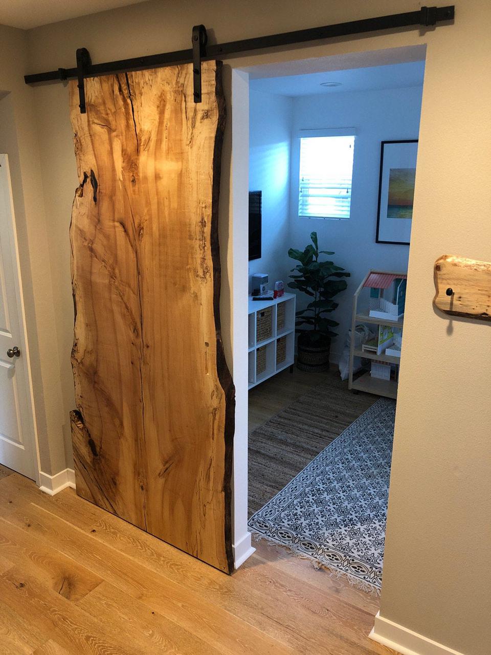 Live Edge Maple Sliding Barn Door