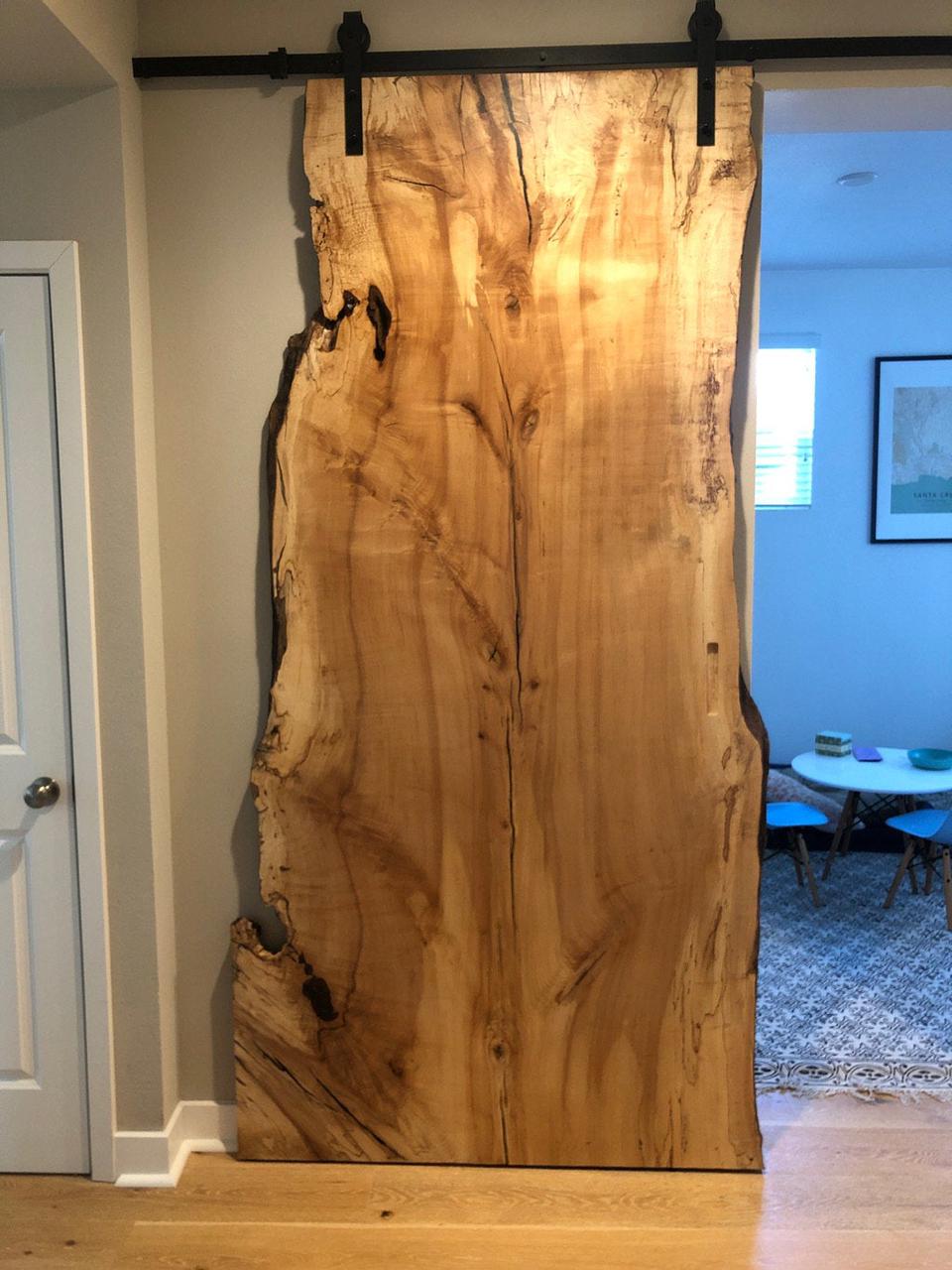 Live Edge Maple Sliding Barn Door