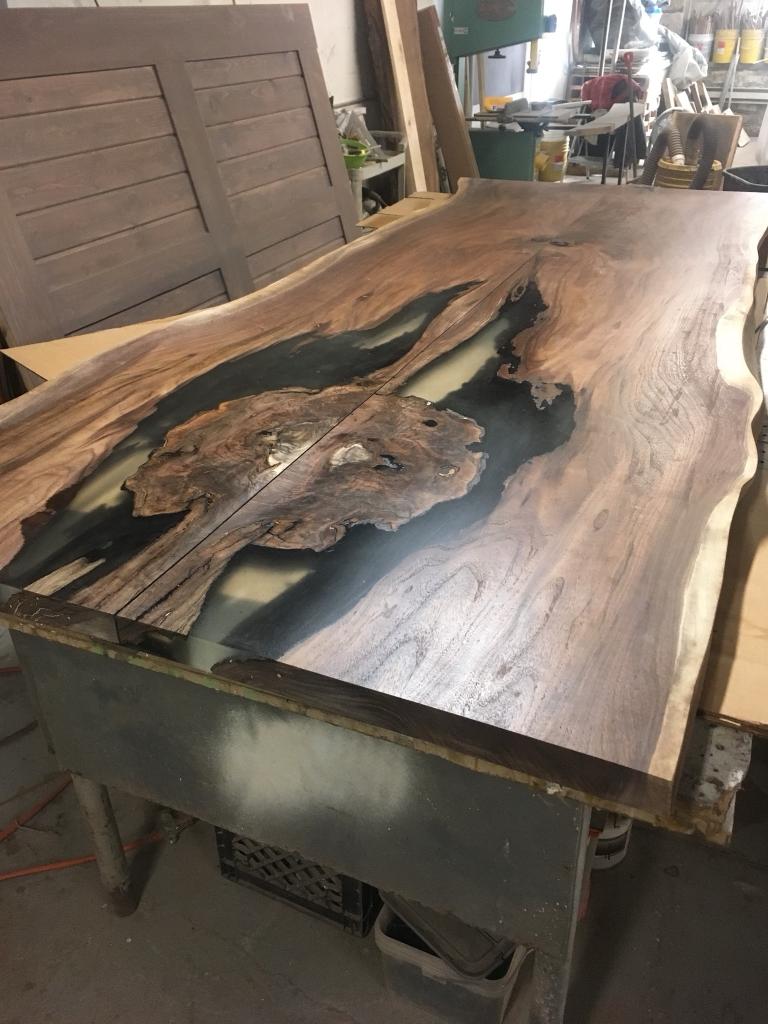 Product image 3: Black Walnut Book Matched Live Edge Dining Table