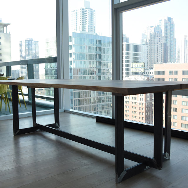 Book Matched Black Walnut Live Edge Dining Table