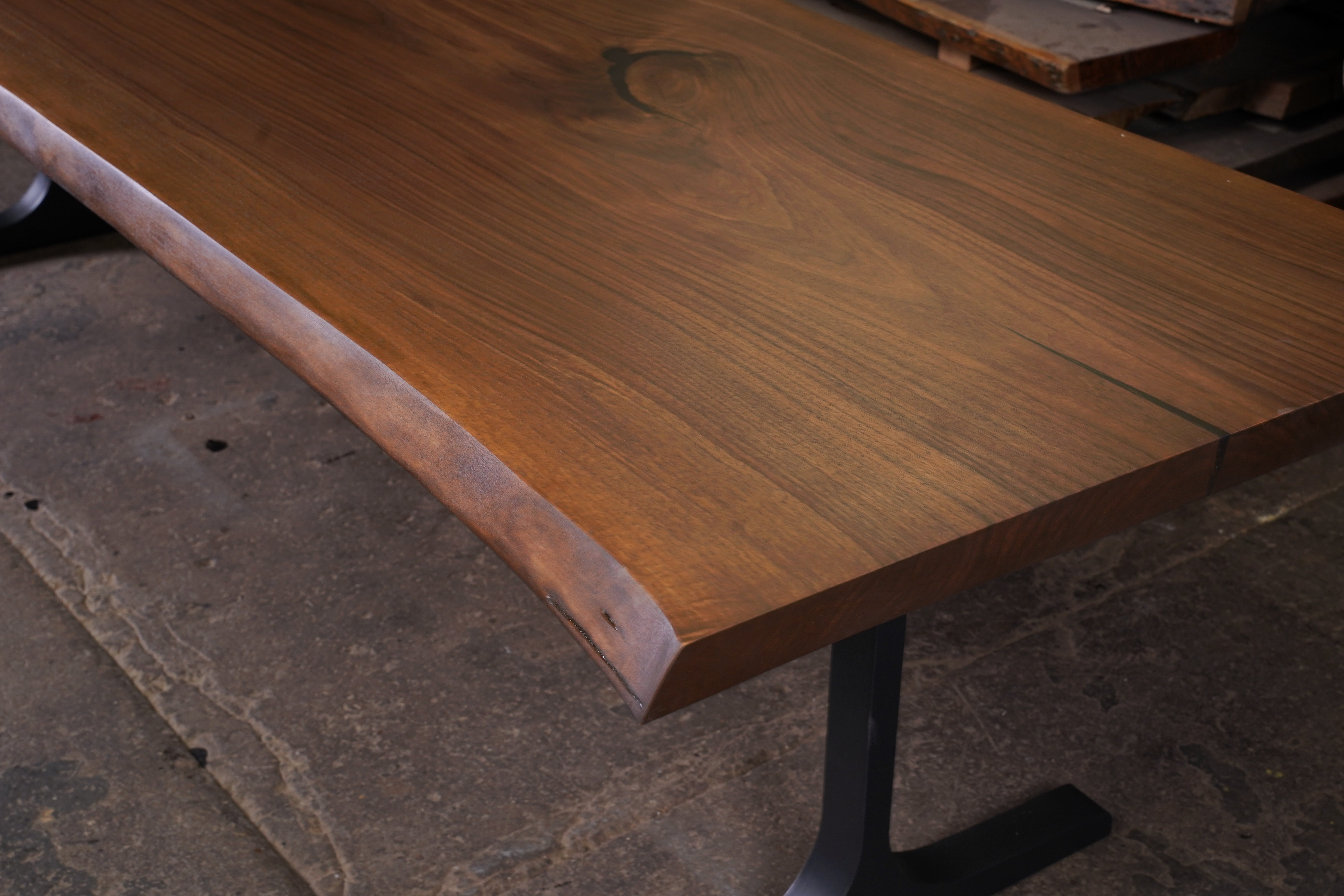 Product image 1: Black Walnut Live Edge Dining Table with a Single Slab Top