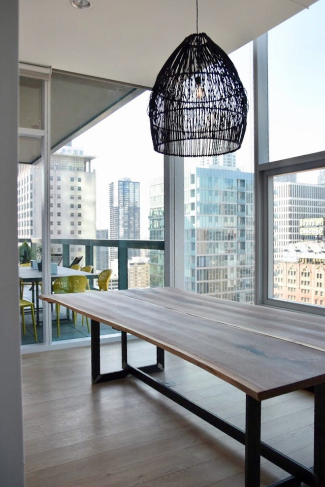 Book Matched Black Walnut Live Edge Dining Table