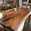 Book Matched Black Walnut Live Edge Dining Table