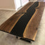 Black Walnut Live Edge River Epoxy Dining Table