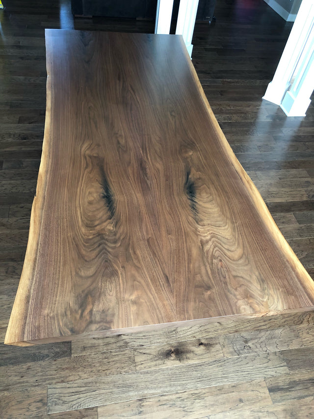 Black Walnut Book Matched Live Edge Dining Table