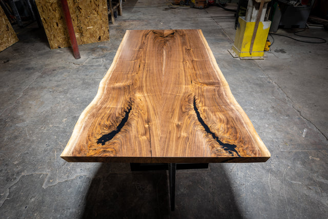 Black Walnut Book Matched Live Edge Dining Table