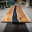 Black Epoxy Table Live Edge Funiture in Chicago 