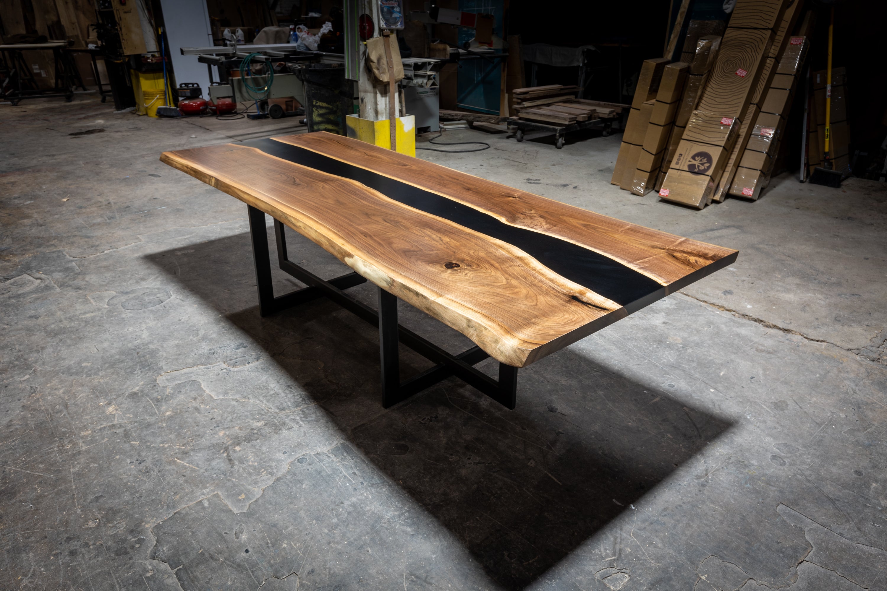 Black Epoxy River Table 7