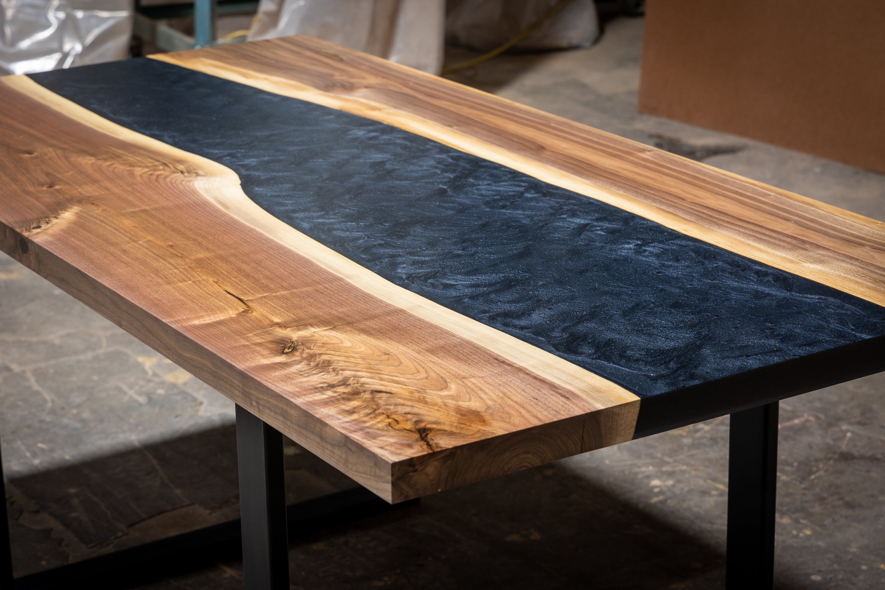 Black Walnut River Epoxy Live Edge Table 2