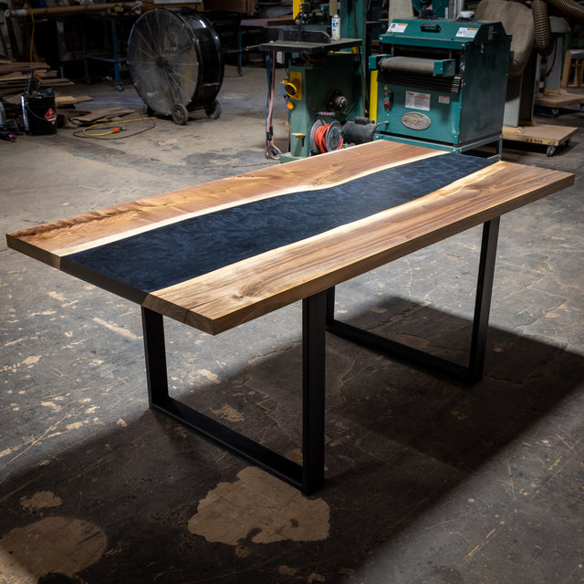 Black Walnut River Epoxy Live Edge Table 3