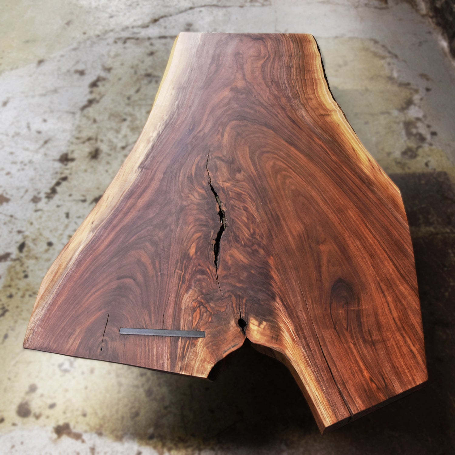 Live Edge Black Coffee Table Walnut