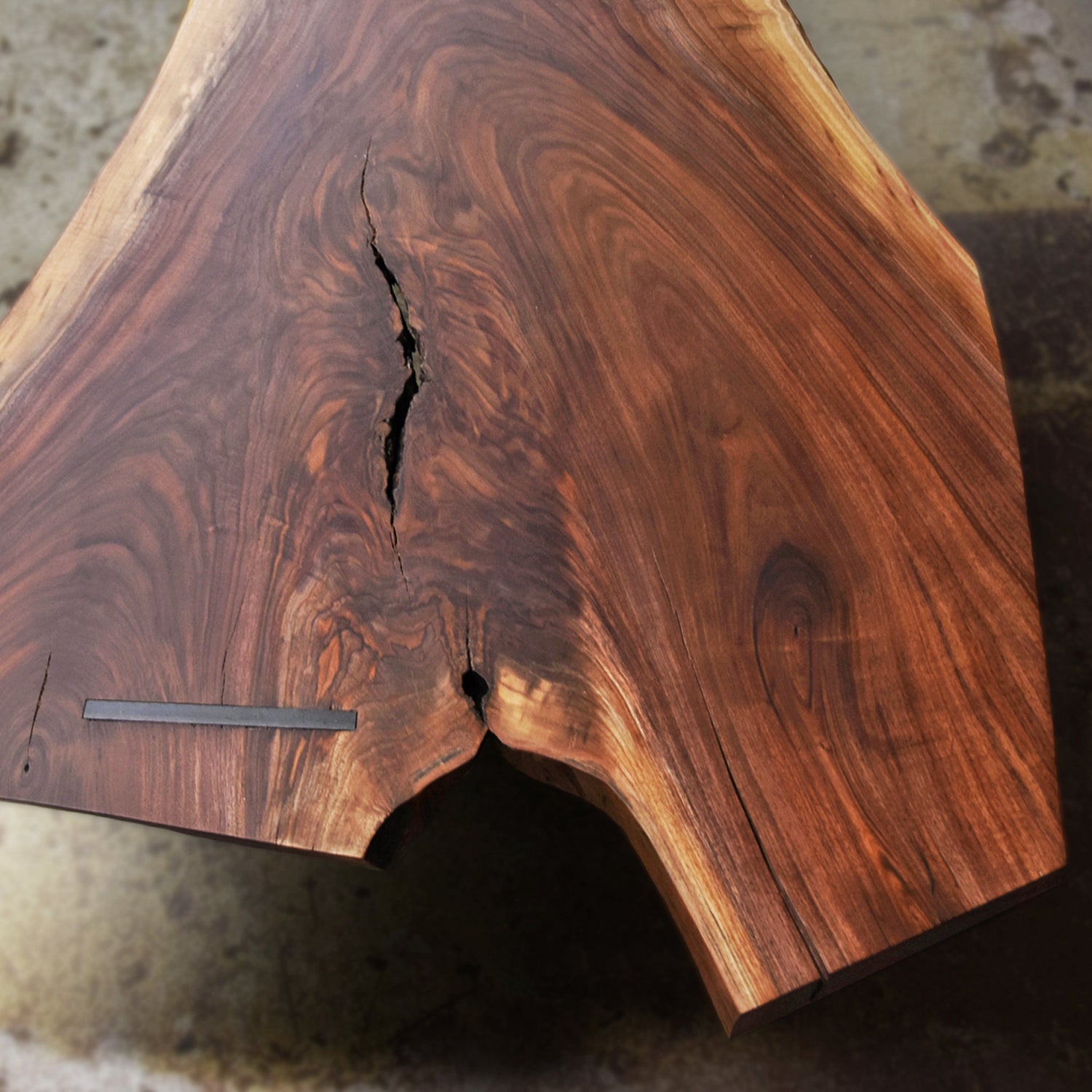 Live Edge Black Coffee Table Walnut