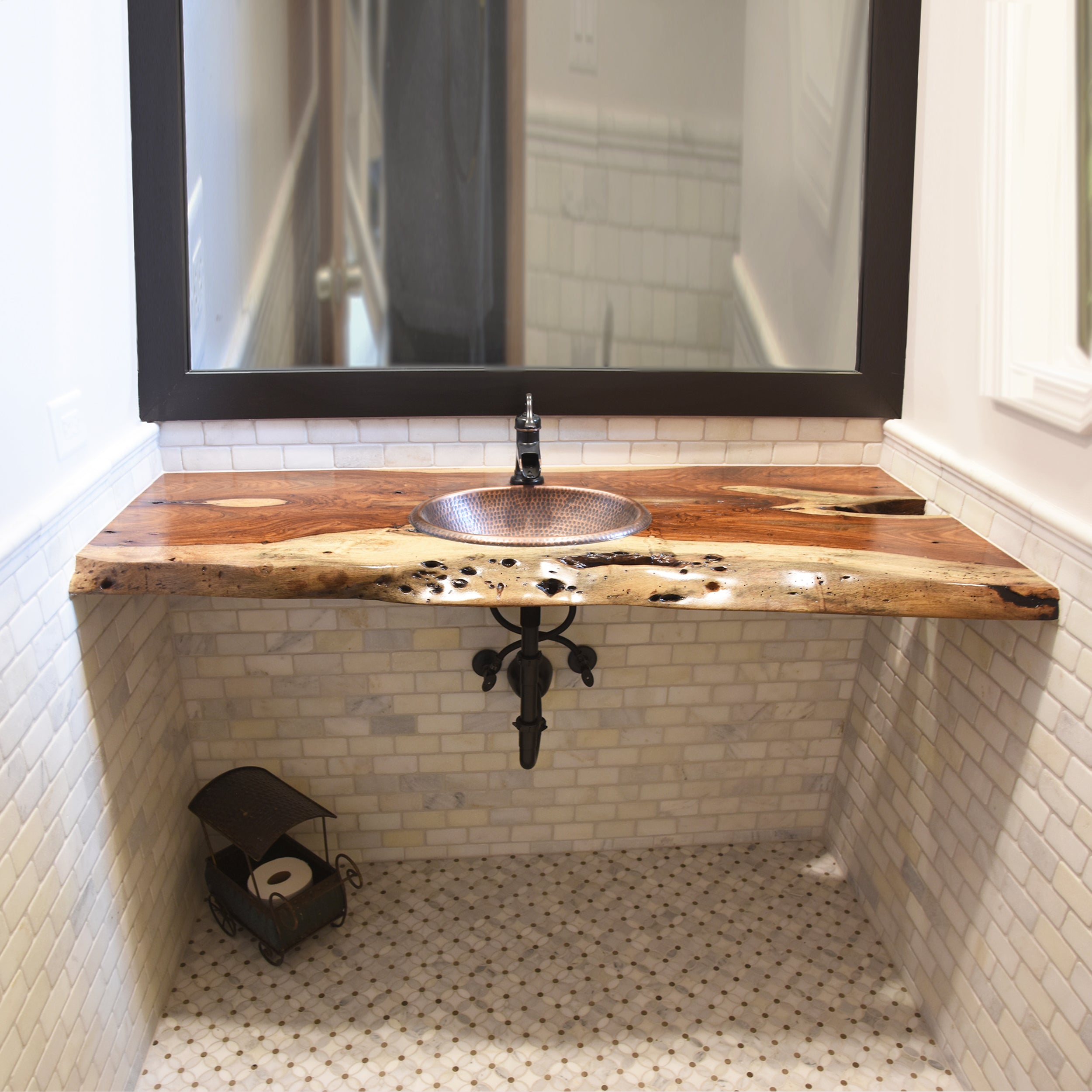 Product image 1: Live Edge Rosewood Bathroom Vanity