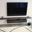 Floating Live Edge Shelves Entertainment Center w/ Solid Black Walnut Cabinet