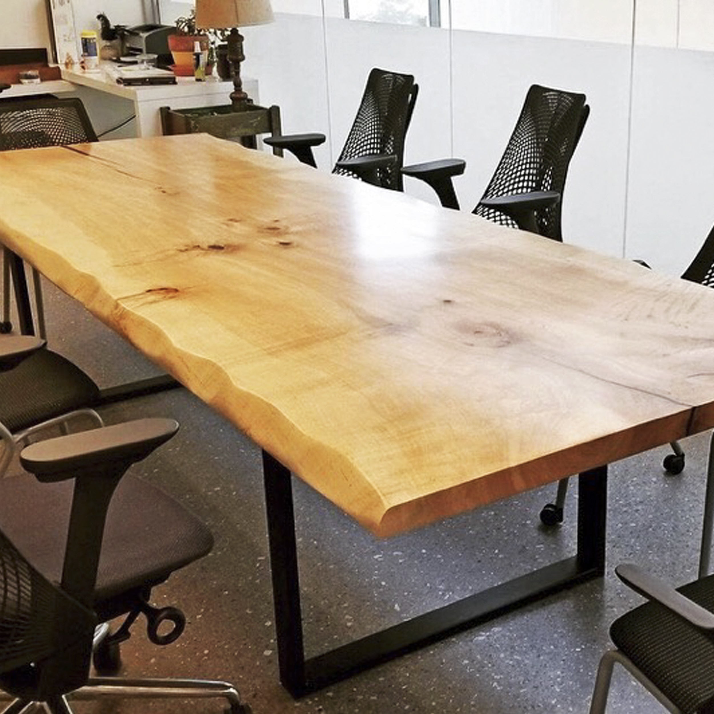 Live Edge Wood Dining Table Spalted Maple CMS - Chicago Makers Studio