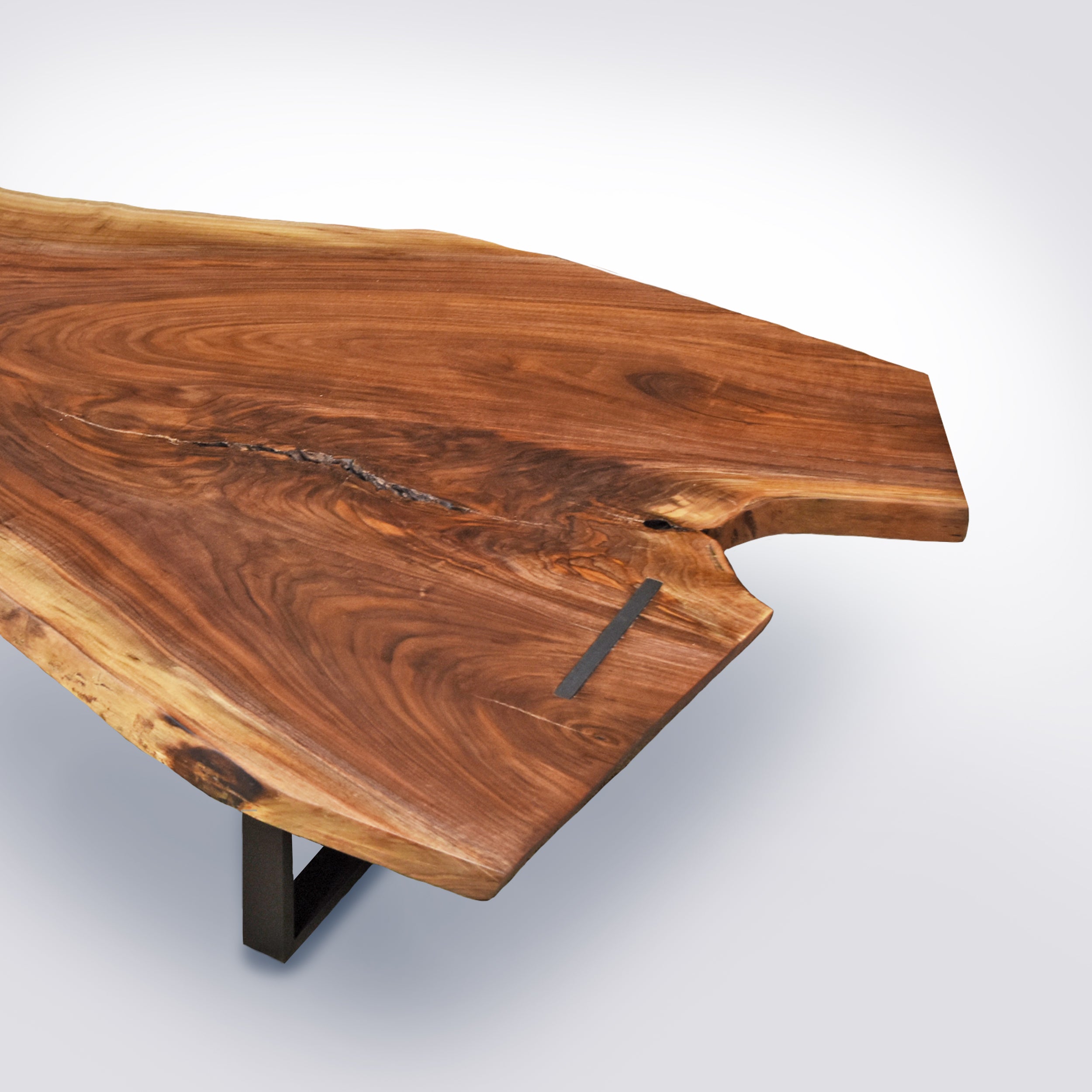 Live Edge Black Coffee Table Walnut