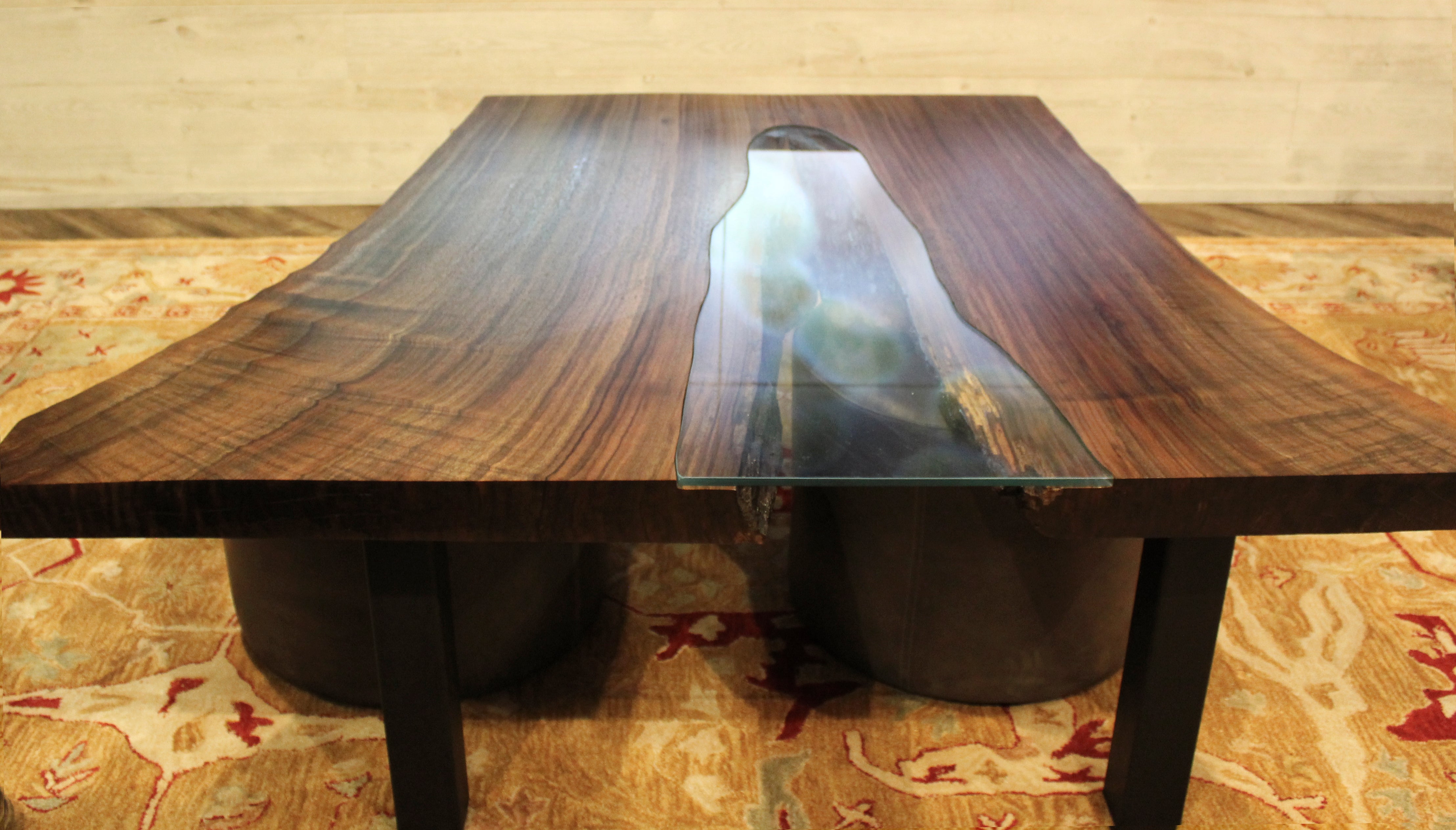 Live Edge Coffee Table River Accent