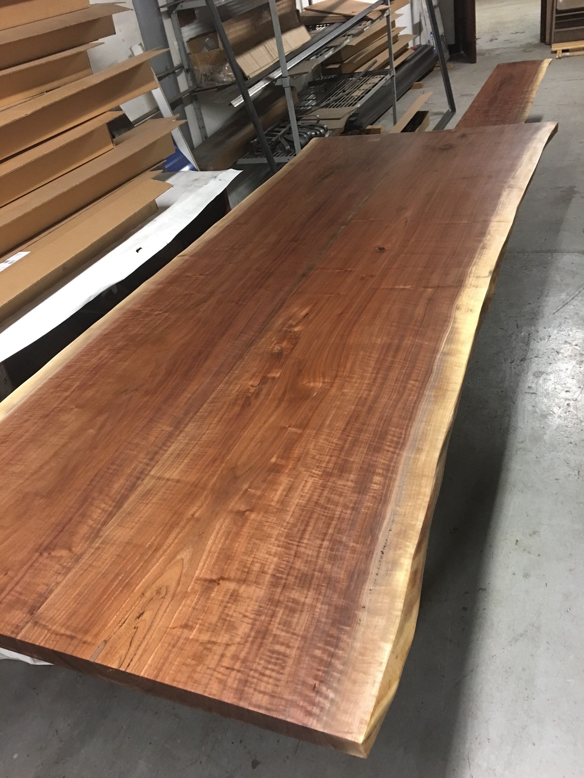 Live Edge Dining Table Book-Matched Black Walnut