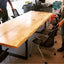 Solid Maple Live Edge Conference Table