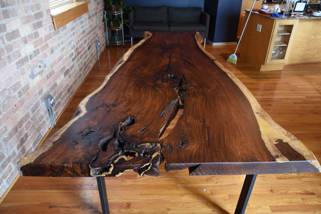 Live Edge Dining Table Solid Rosewood Dalbergia Sissoo