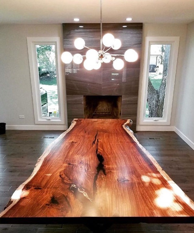 Live Edge Dining Table Solid Rosewood Dalbergia Sissoo