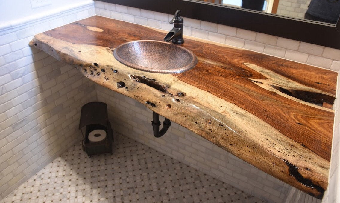 Product image 4: Live Edge Rosewood Bathroom Vanity