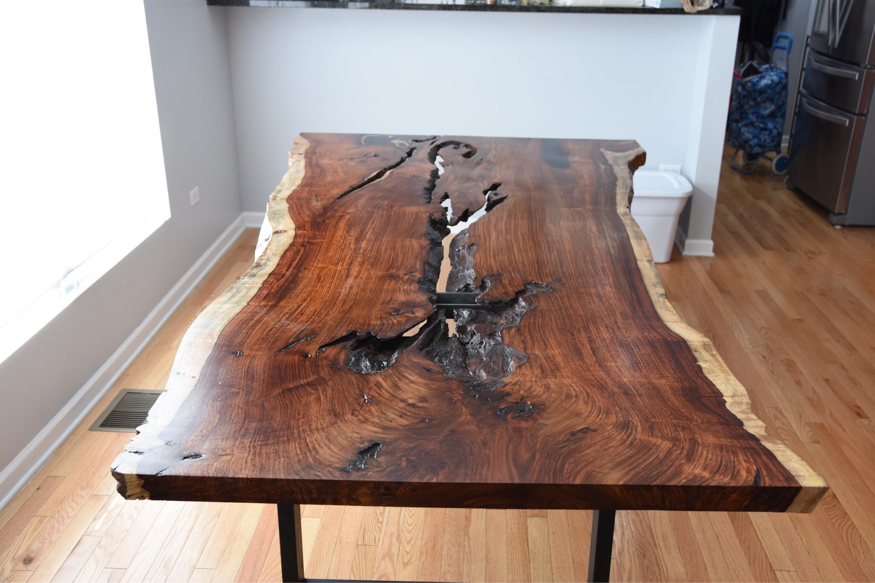 Live Edge Dining Table Solid Rosewood Dalbergia Sissoo