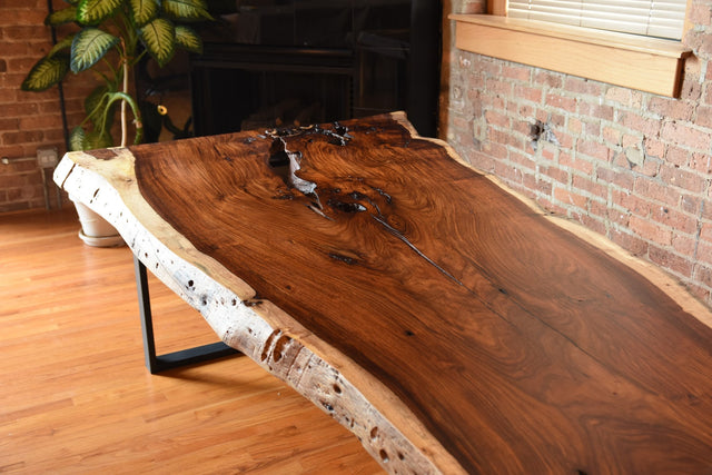 Live Edge Dining Table Solid Rosewood Dalbergia Sissoo