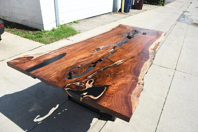 Live Edge Dining Table Solid Rosewood Dalbergia Sissoo