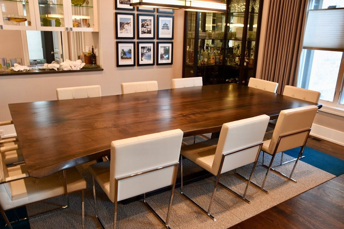 Product image 4: Black Walnut Book Matched Slab Live Edge Dining Table 3