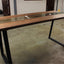 Handmade Black Walnut Live Edge River Kitchen Table with invented glass