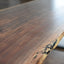 Live Edge Claro Walnut Single Slab Dining Table with Bench