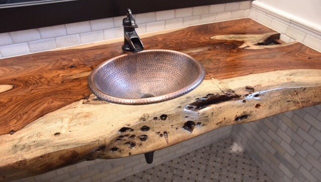 Product image 3: Live Edge Rosewood Bathroom Vanity