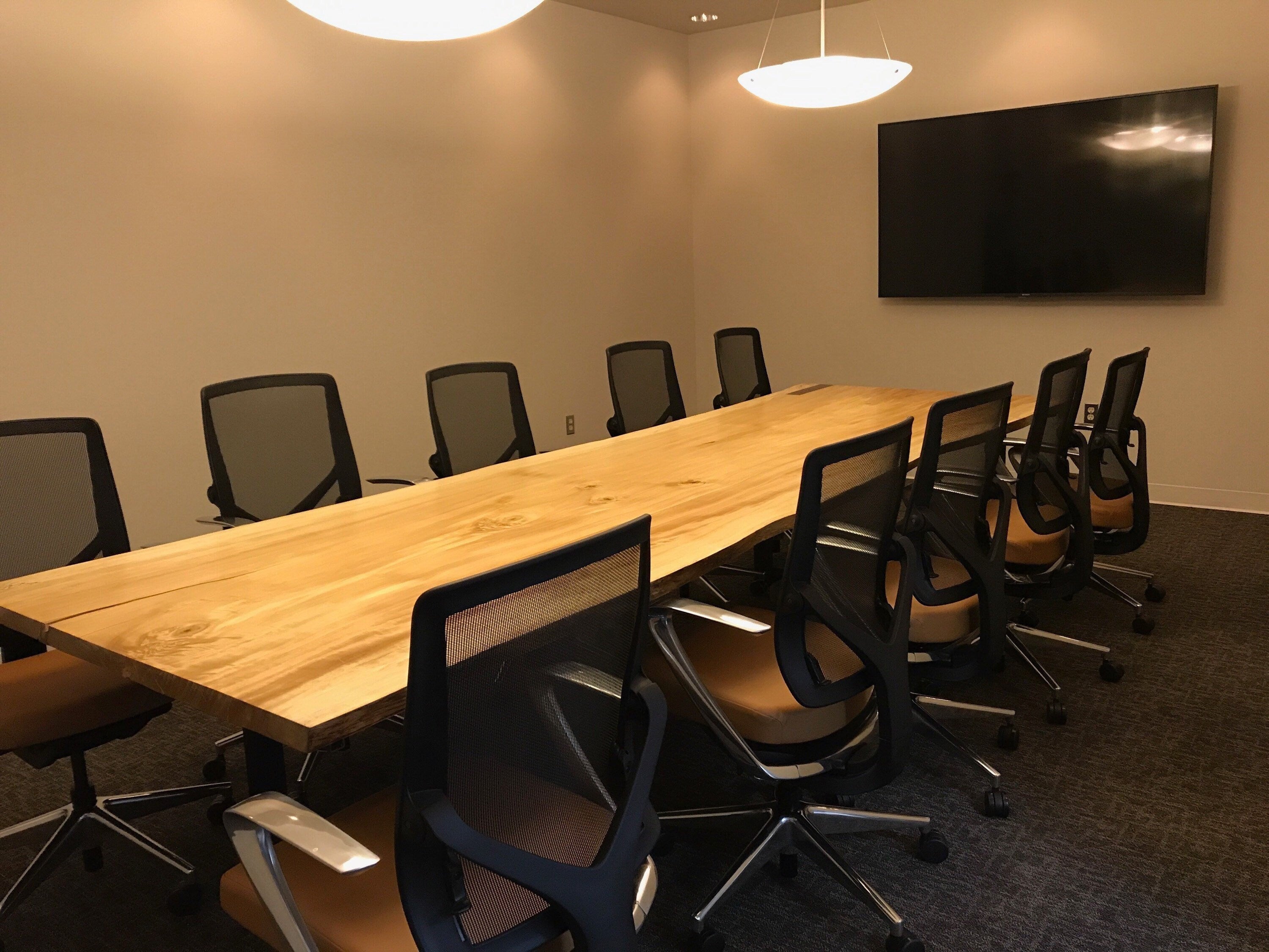 Single Slab Cottonwood Live Edge Table for Conference or Dining Room