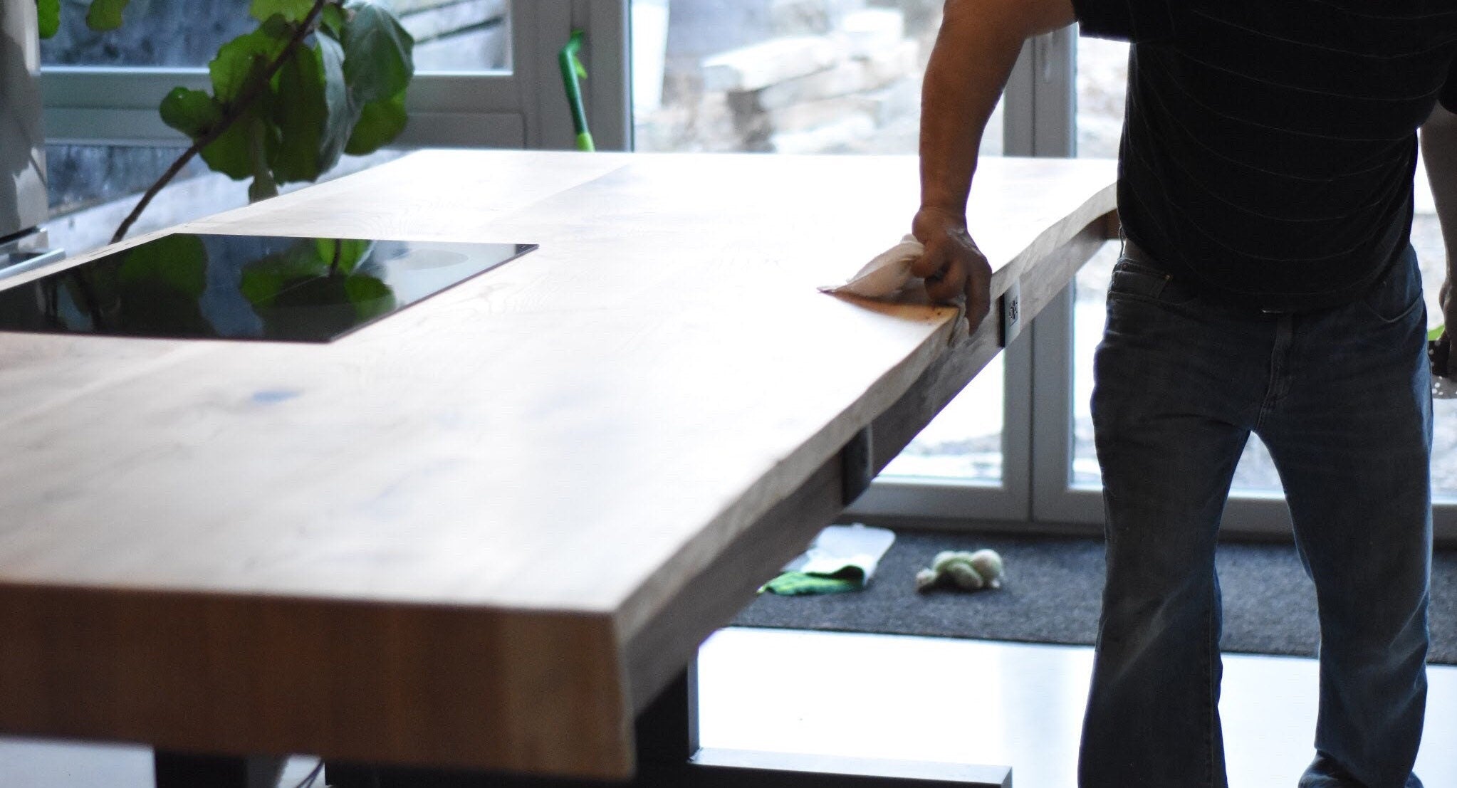 Live edge table kitchen island 