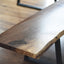 Live Edge Claro Walnut Single Slab Dining Table with Bench