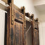 Sliding Barn Door Antique Brass Hardware Set