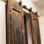 Sliding Barn Door Antique Brass Hardware Set