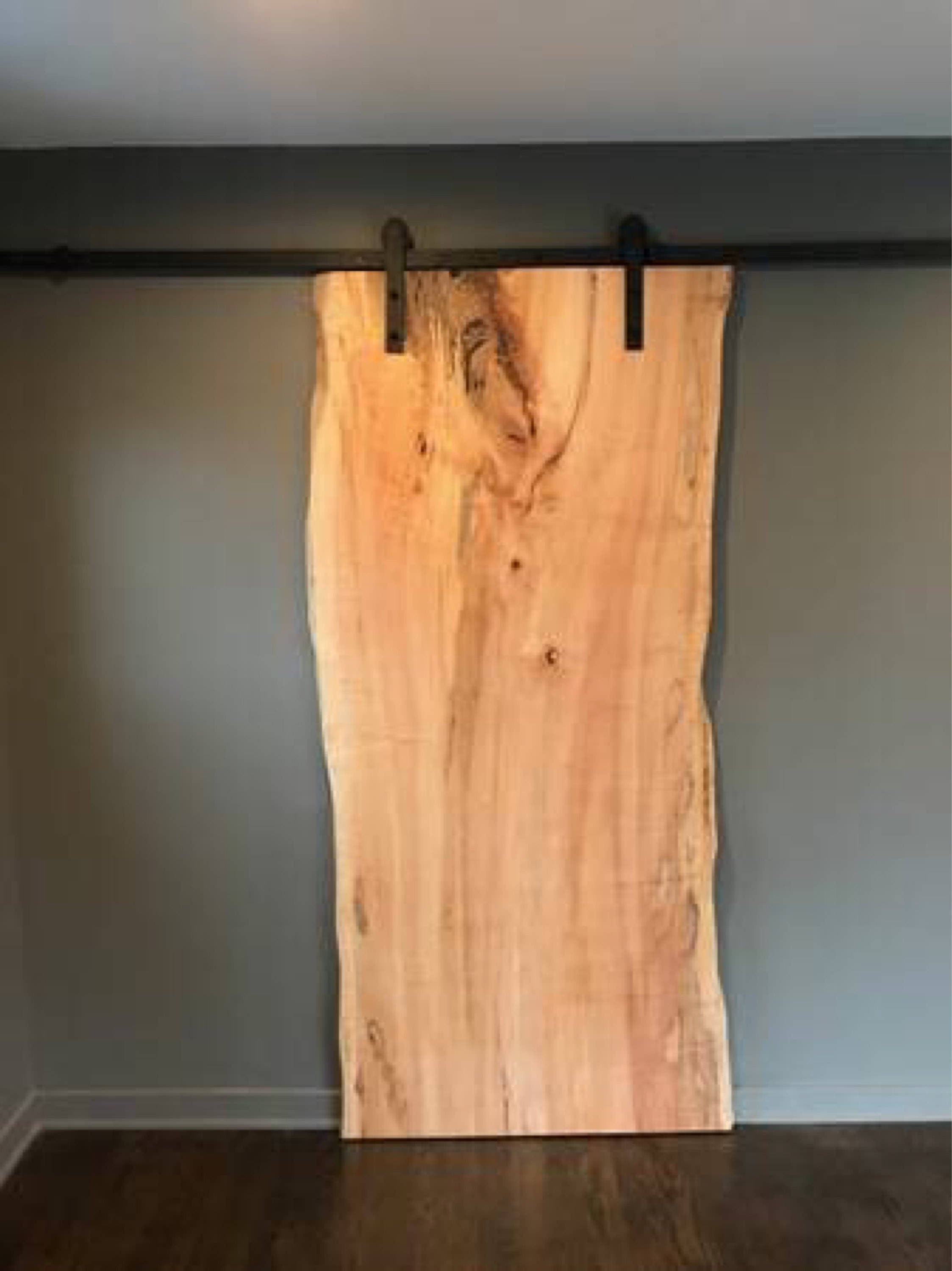 Live Edge Solid Maple Sliding Door