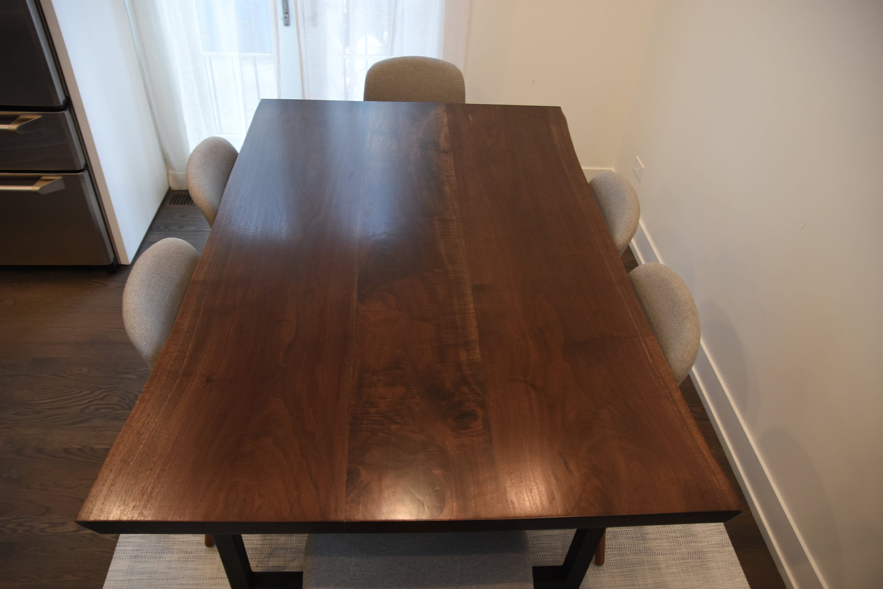 Book Matched Black Walnut Live Edge Dining Table