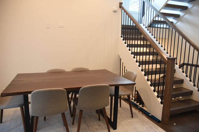 Book Matched Black Walnut Live Edge Dining Table