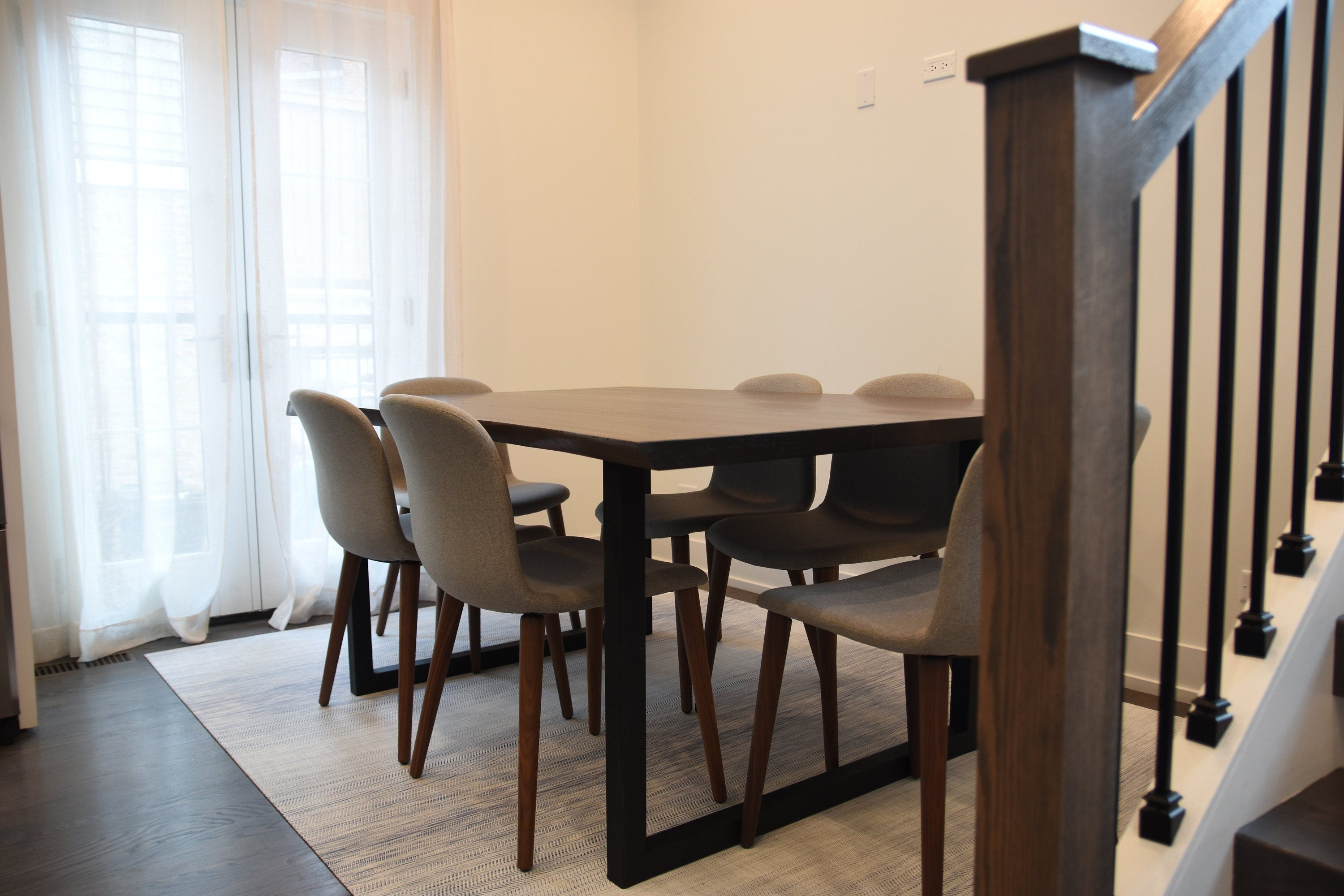 Book Matched Black Walnut Live Edge Dining Table